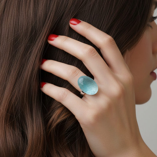 Bague en Aigue-Marine (BAGA89) - ENAE Minéraux