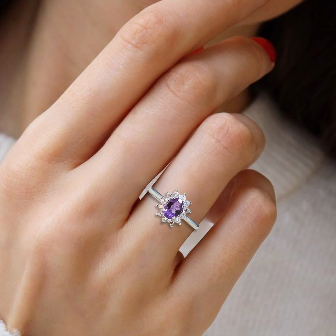 Bague en Améthyste et cuivre (BAG84) - ENAE Minéraux