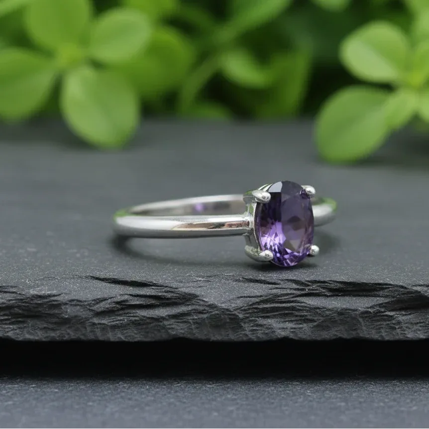 Bague en Améthyste et cuivre (BAG85)