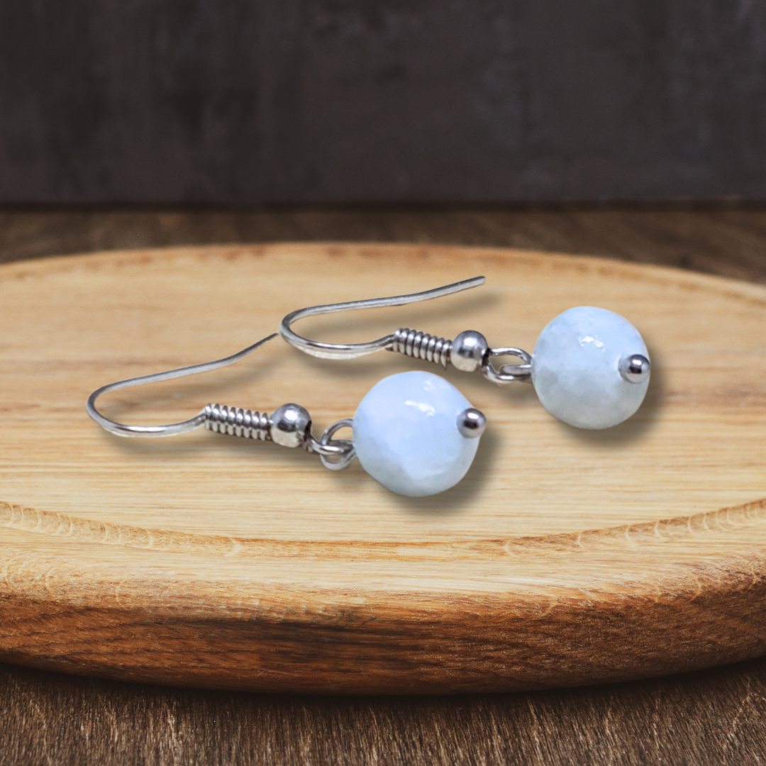 Boucles d'Oreilles en Célestine bleue (BO234) - ENAE Minéraux