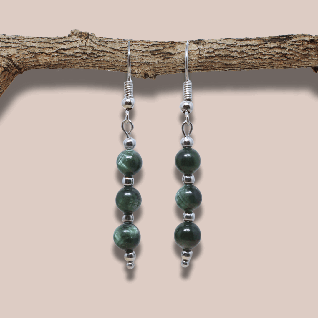 Boucles d'oreilles en Séraphinite (BO232)
