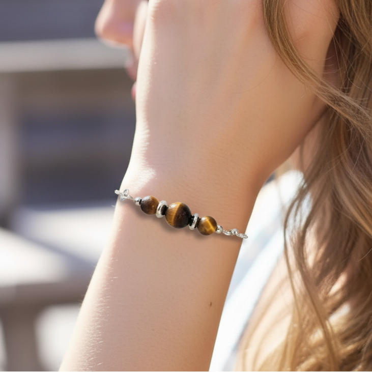 Bracelet en Œil de Tigre - ENAE Minéraux