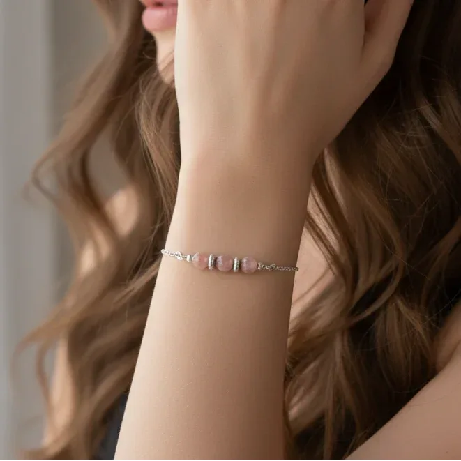 Bracelet en Spinelle rose