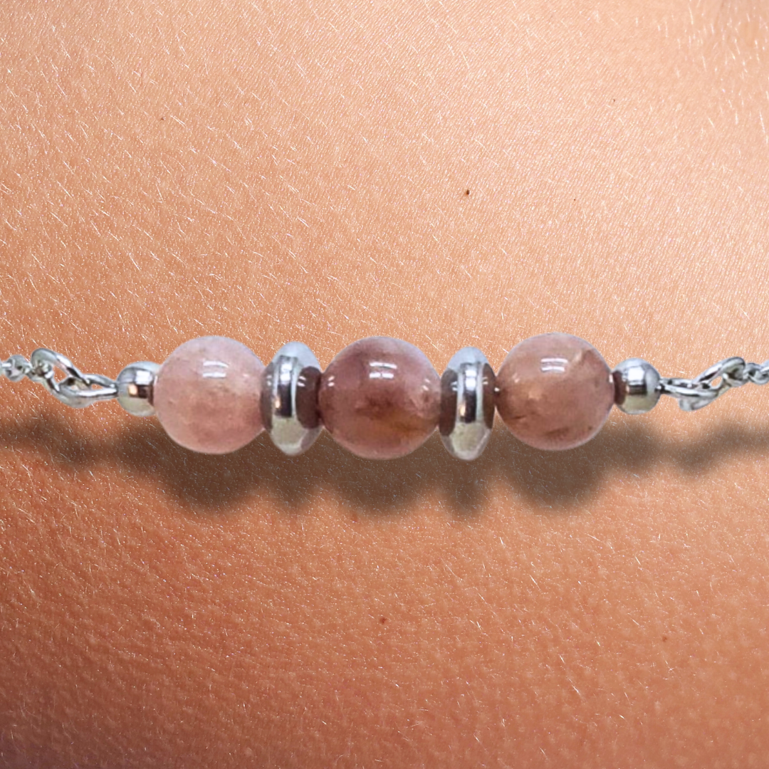 Bracelet en Spinelle rose - ENAE Minéraux