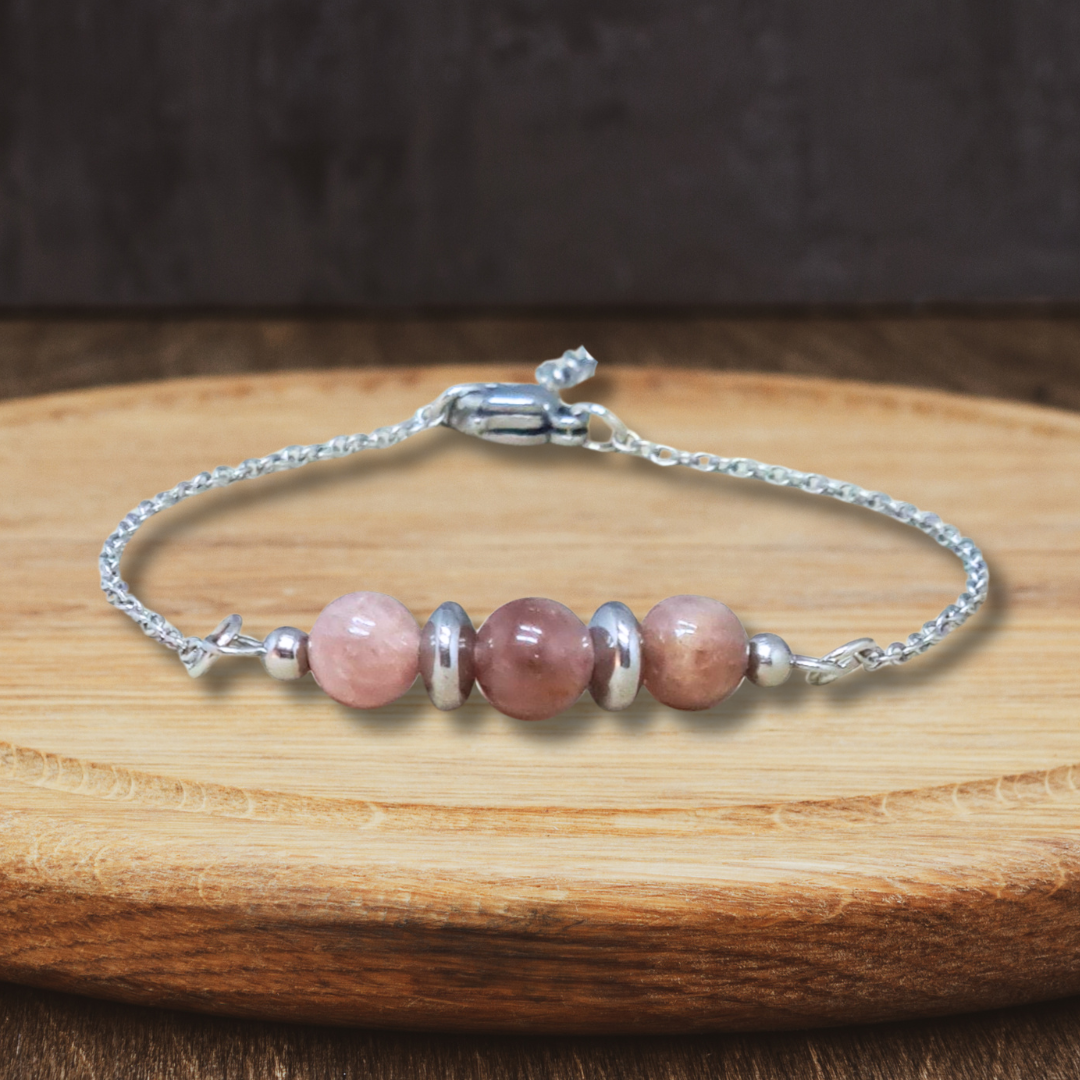 Bracelet en Spinelle rose - ENAE Minéraux