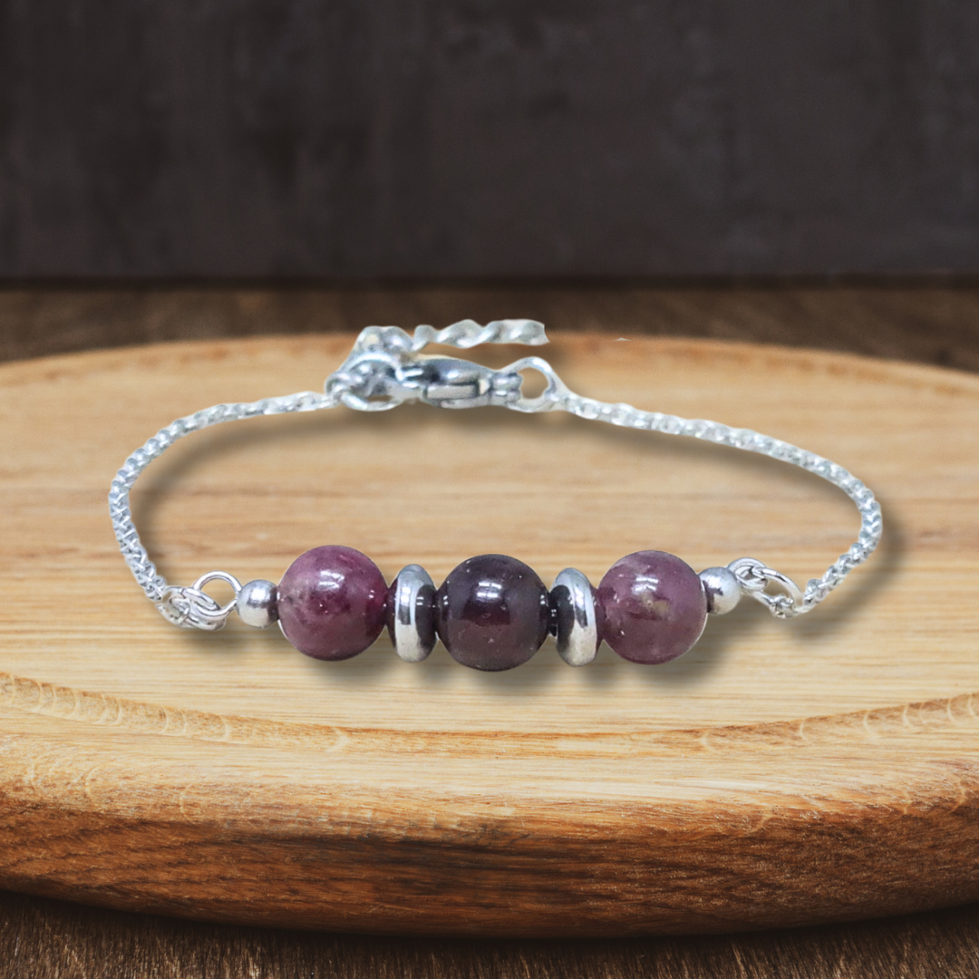 Bracelet en Spinelle rouge - ENAE Minéraux