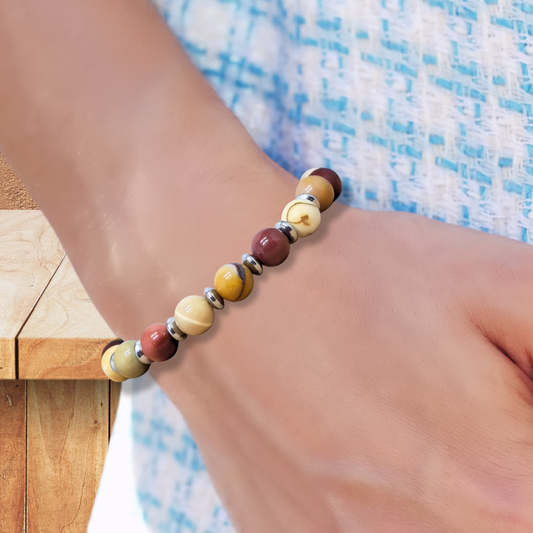 Bracelet en Jaspe Mookaïte