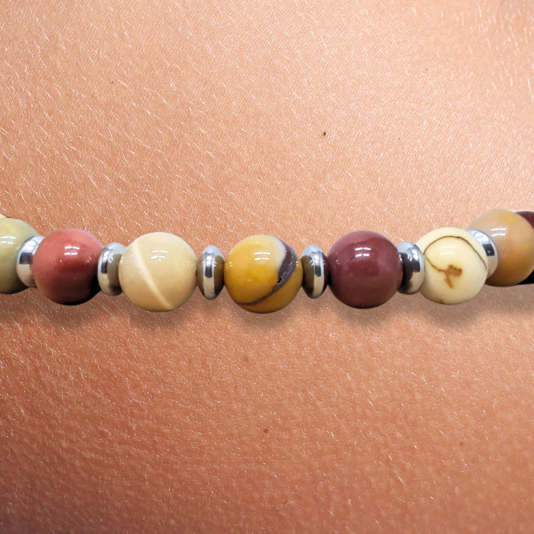 Bracelet en Jaspe Mookaïte