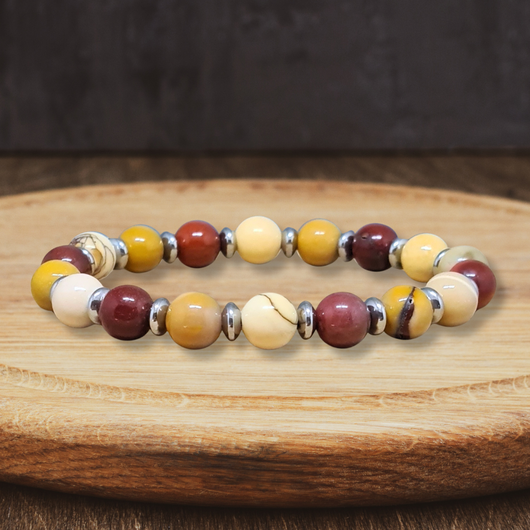 Bracelet en Jaspe Mookaïte