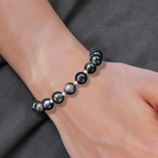 Bracelet en Obsidienne Œil Céleste 8mm