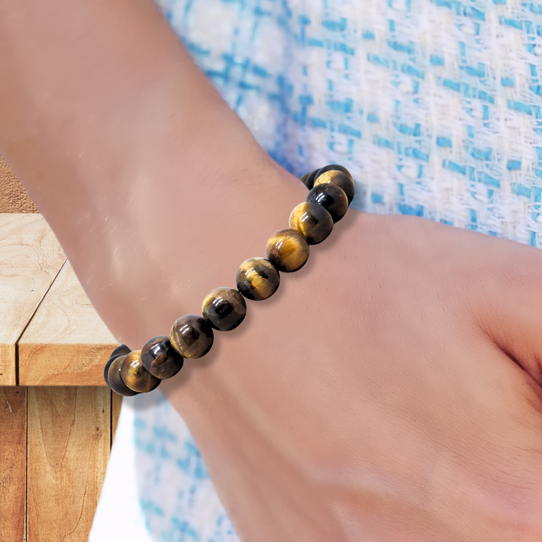Bracelet en Œil de Tigre 6mm