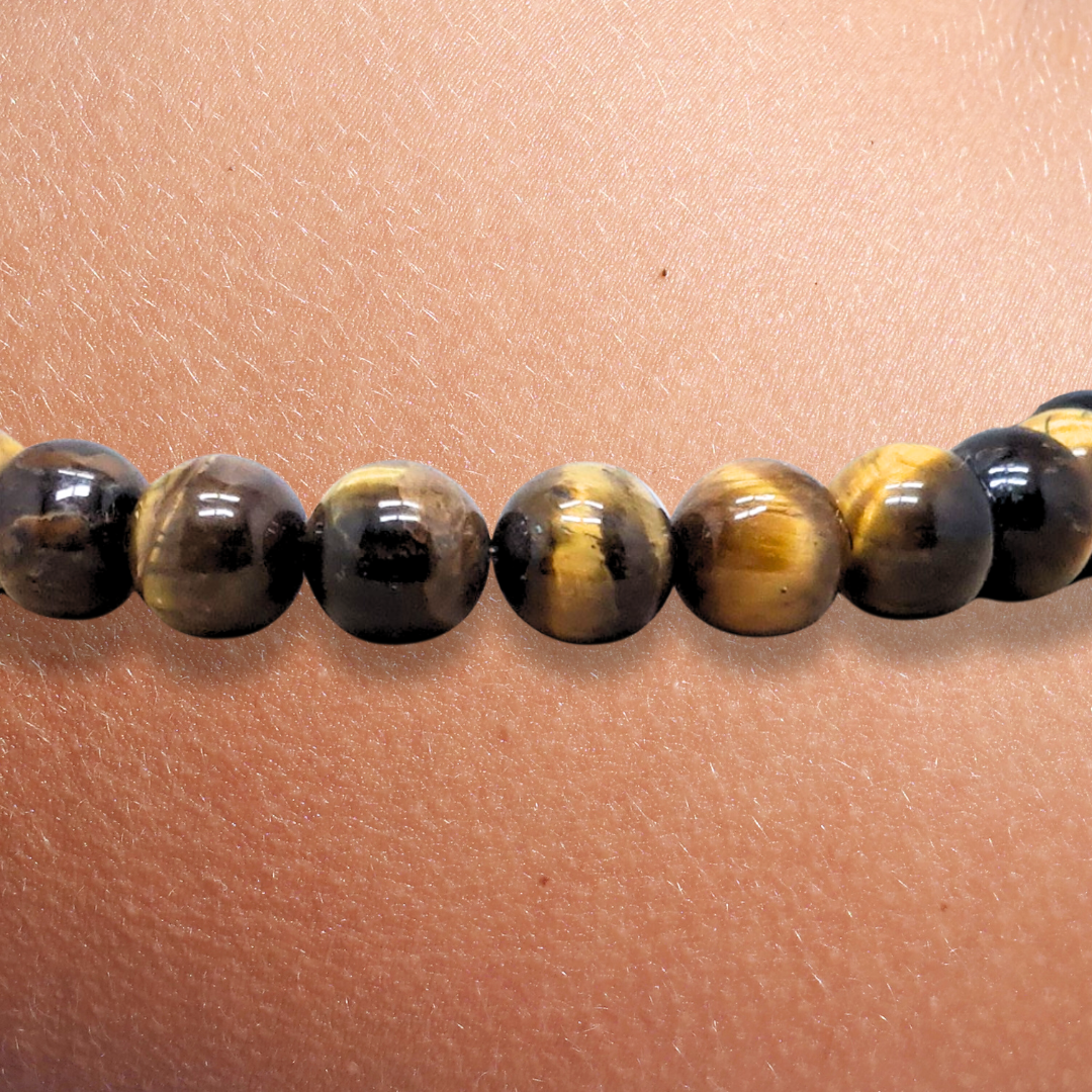 Bracelet en Œil de Tigre 6mm