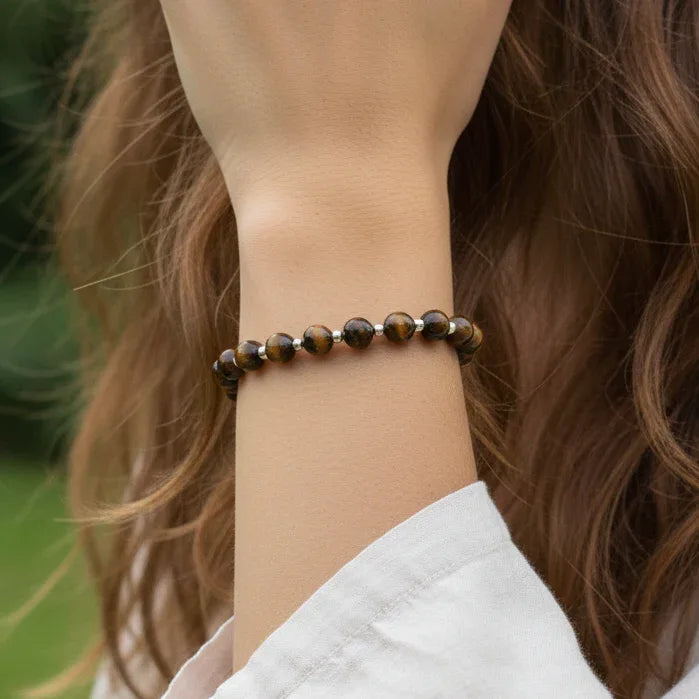 Bracelet en Œil de Tigre 6mm