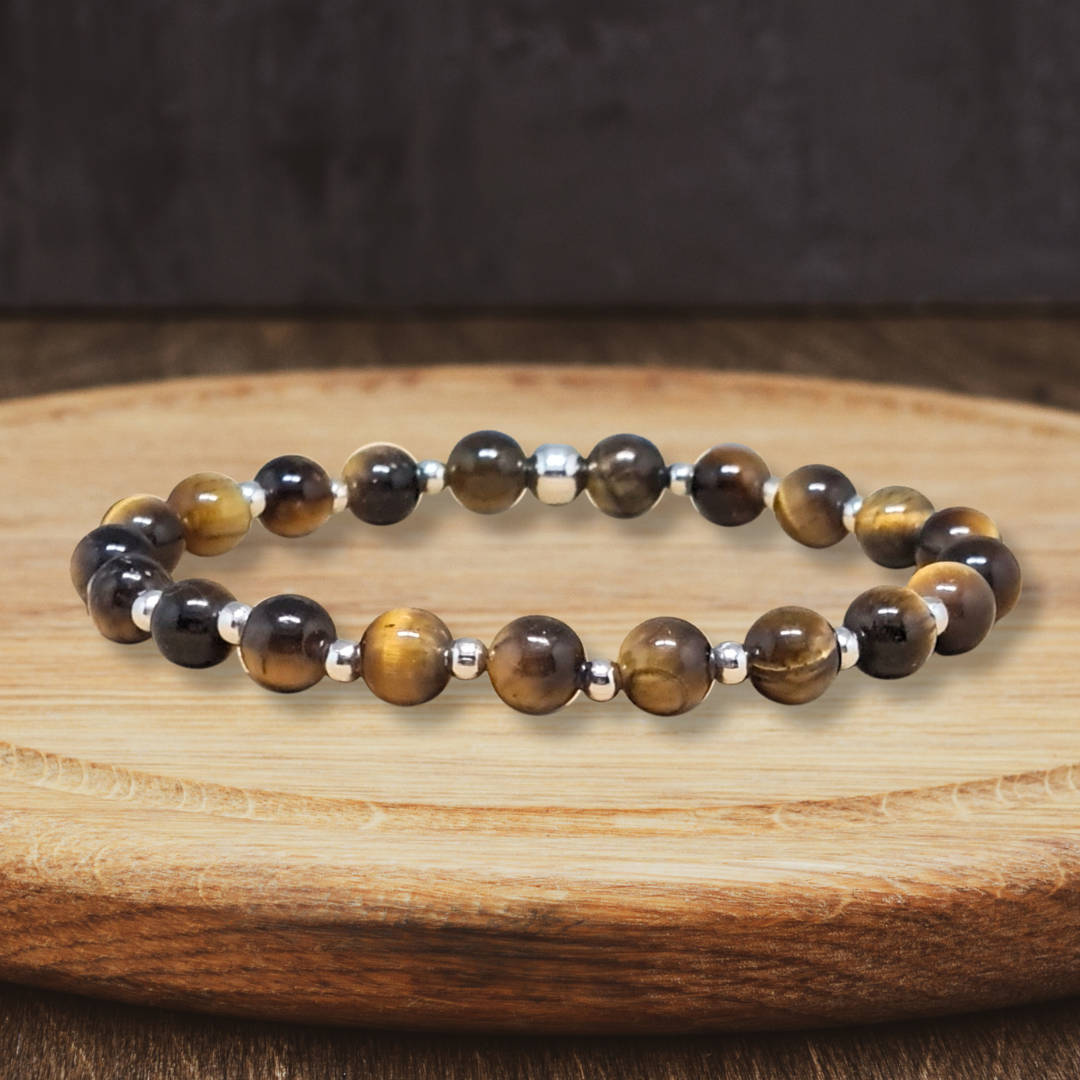 Bracelet en Œil de Tigre 6mm