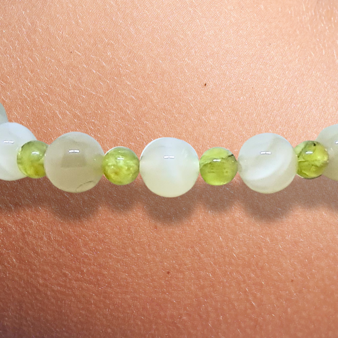 Bracelet en Péridot et Pierre de Lune