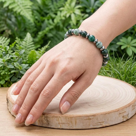 Bracelet en Emeraude 6mm - 21