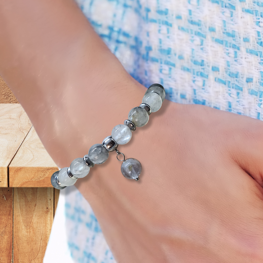 Bracelet en Quartz gris