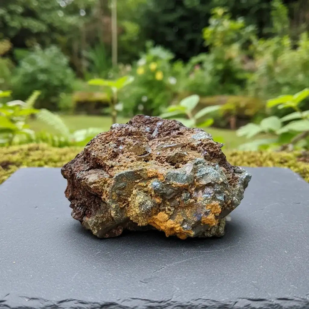 Calcite et Chalcopyrite sur Blende 52g (MB561)