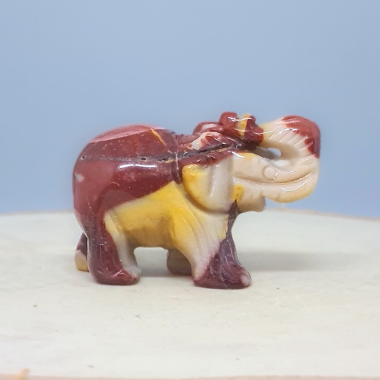 Eléphant en Jaspe Mookaïte 40g (PRGFL346-71)