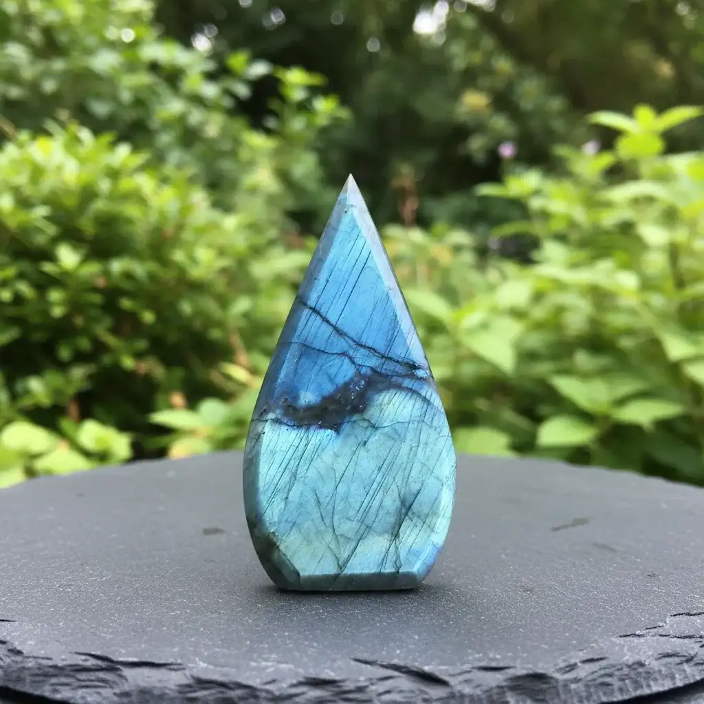 Flamme en Labradorite bleue 120g (PRGFL745)