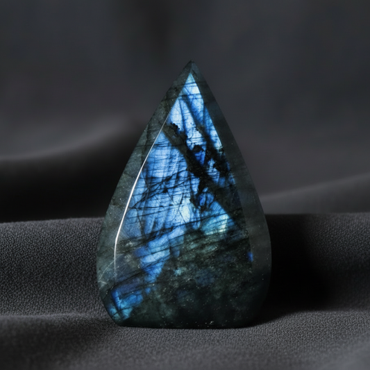 Flamme en Labradorite bleue 213g (PRGFL748)