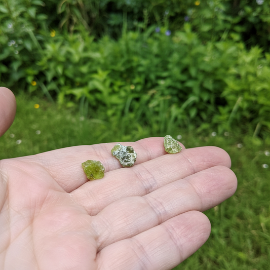 Lot de 3 Péridot bruts (MB566)