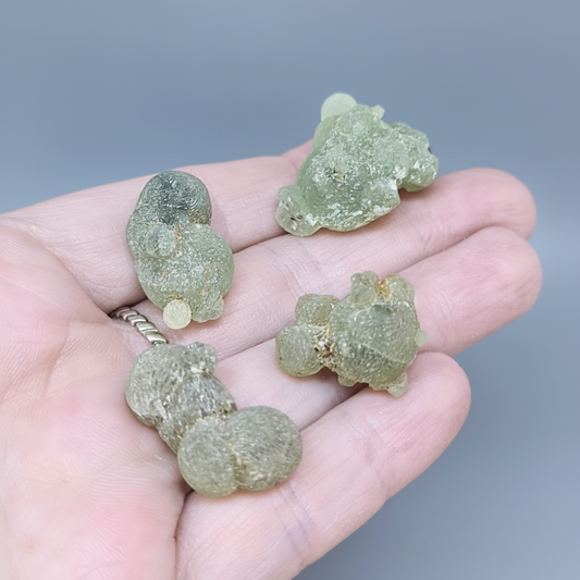 Lot de 4 Prehnite brutes