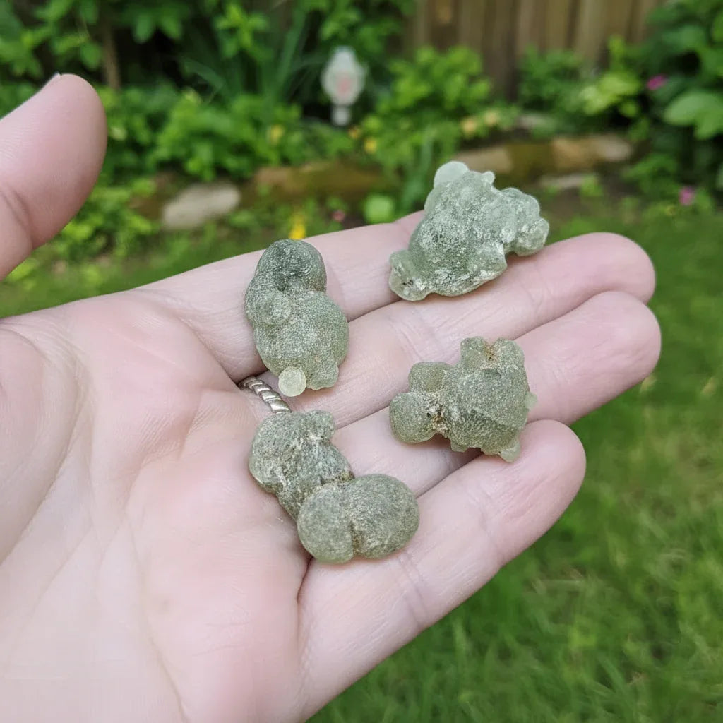 Lot de 4 Prehnite brutes 27g (MB578 - 1)