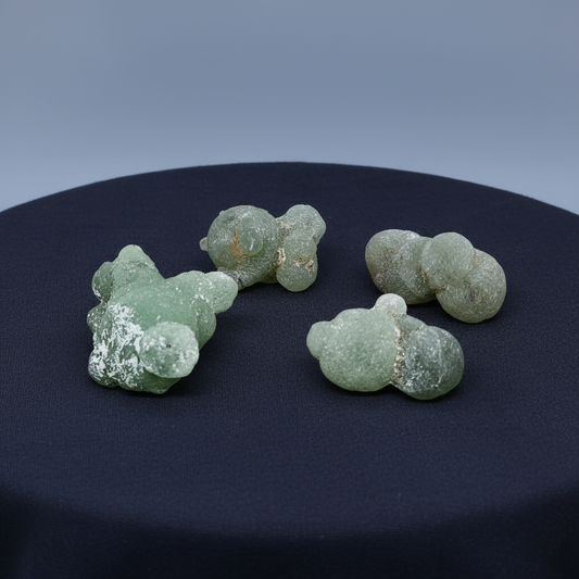 Lot de 4 Prehnite brutes