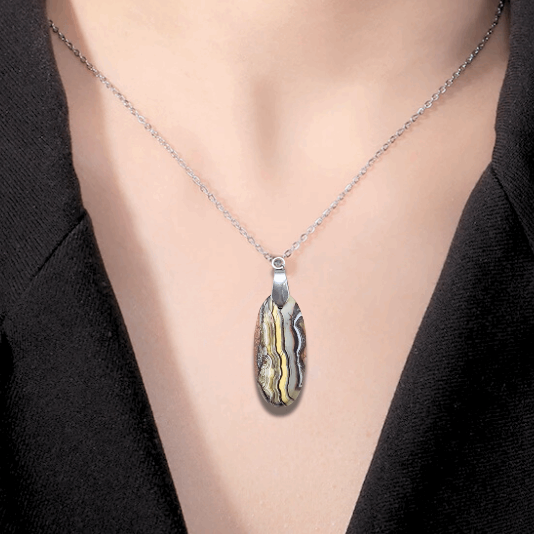 Pendentif en Agate Crazy Lace (PE1173-1) - ENAE Minéraux