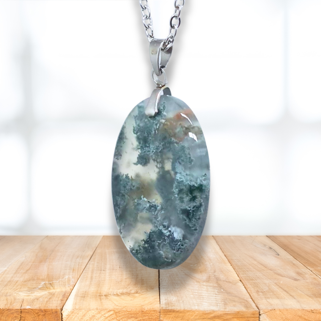 Pendentif en Agate mousse (PE2095)