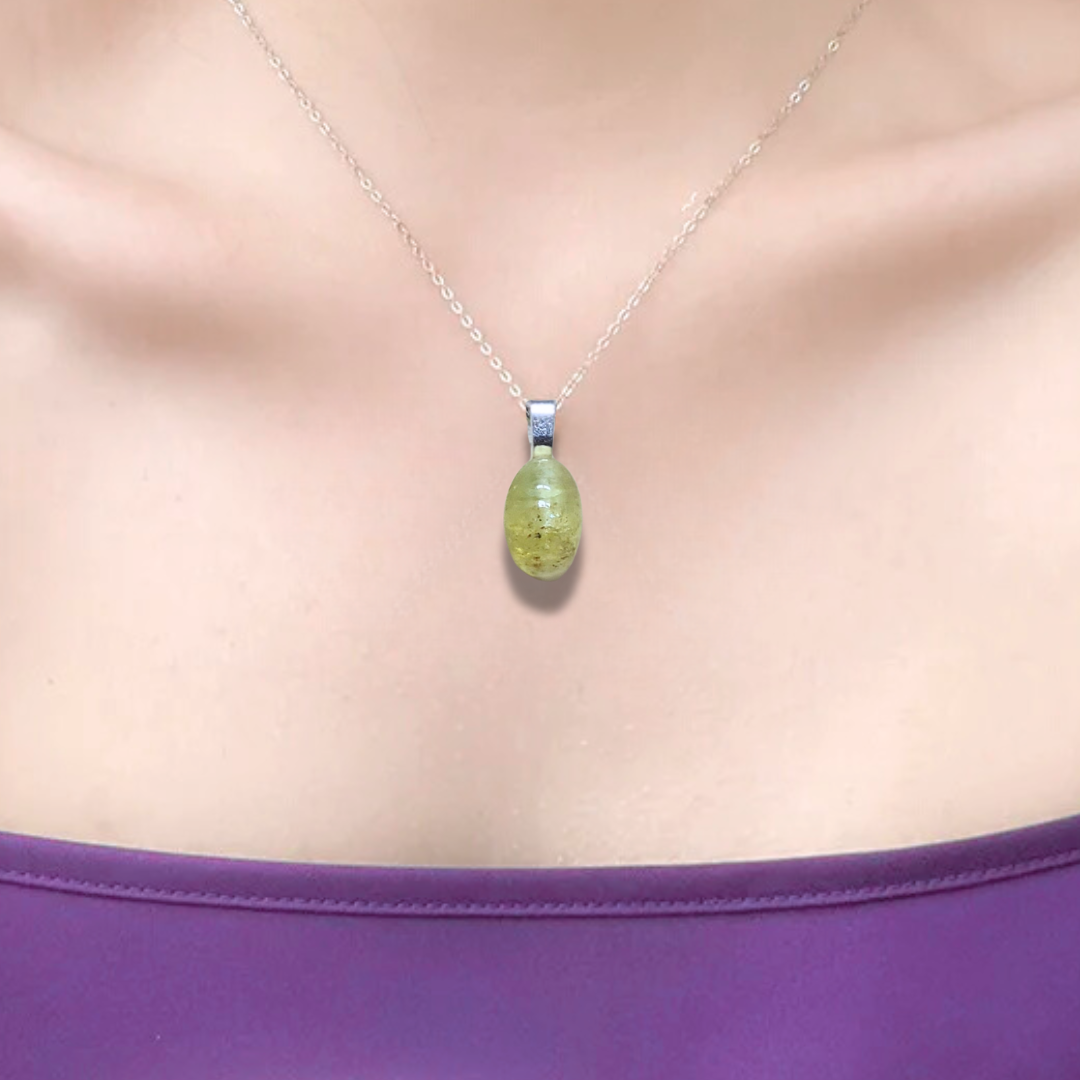 Pendentif en Apatite jaune (PE2065) - ENAE Minéraux