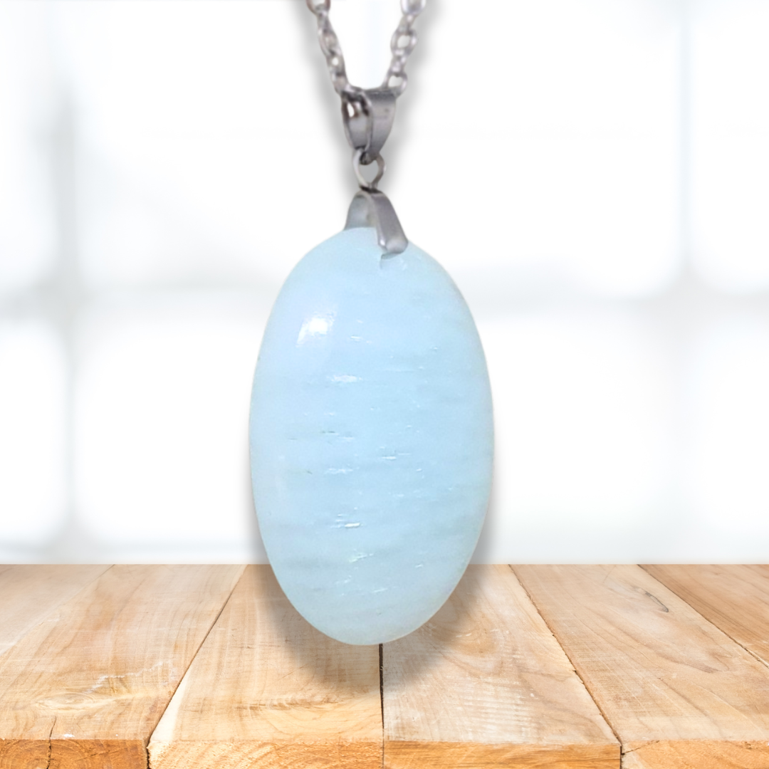 Pendentif en Aragonite bleue (PE2072) - ENAE Minéraux