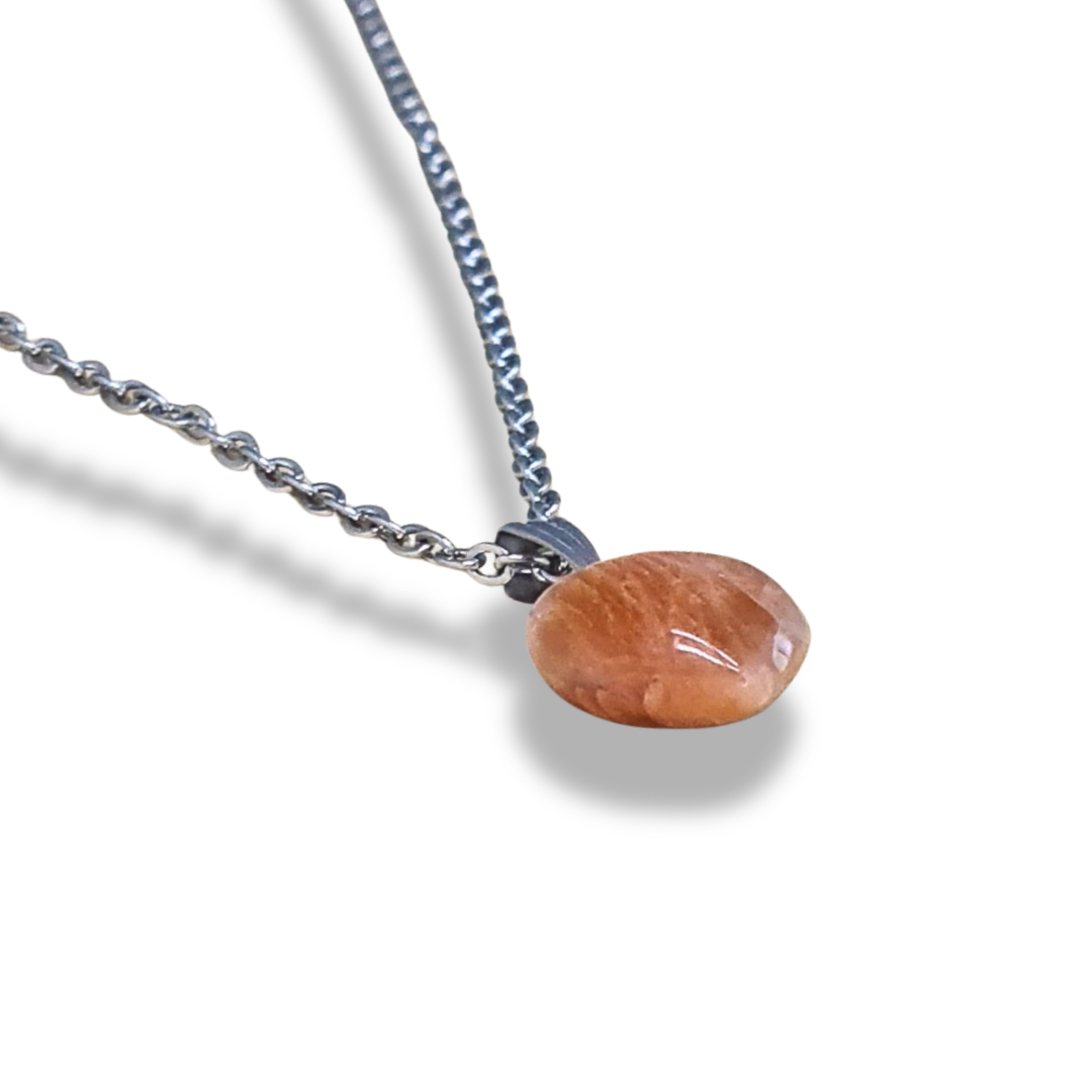 Pendentif cœur en Pierre de Soleil (PE2082-1) - ENAE Minéraux