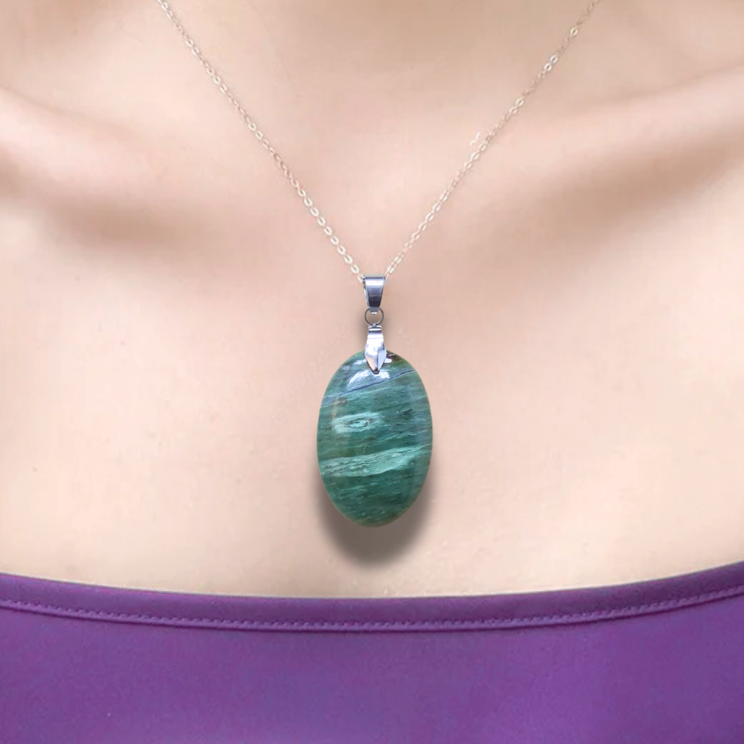 Pendentif en Larsonite (Jaspe) (PE2055) - ENAE Minéraux