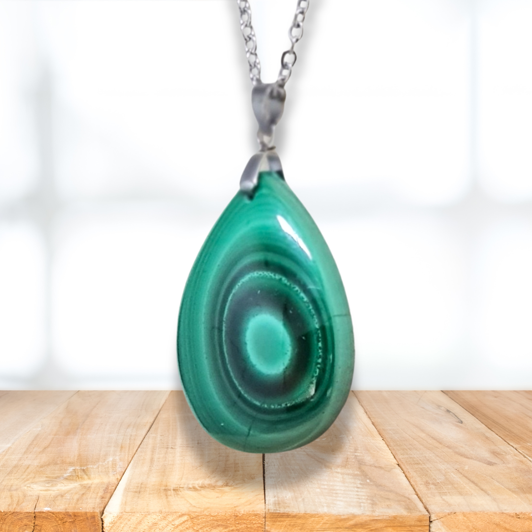 Pendentif en Malachite (PE2080) - ENAE Minéraux