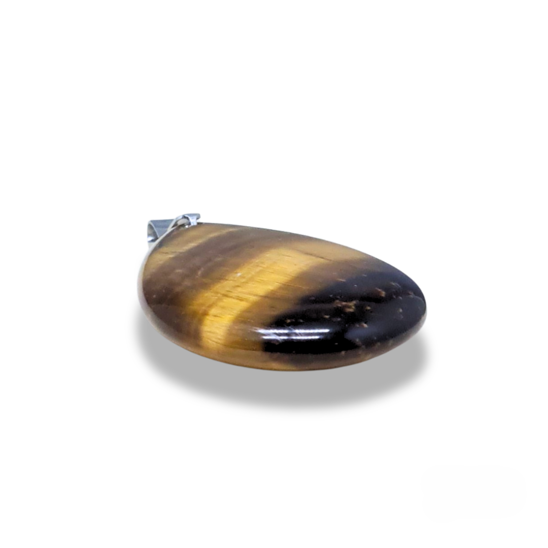 Pendentif biface en Œil de Tigre (PE2091) - ENAE Minéraux