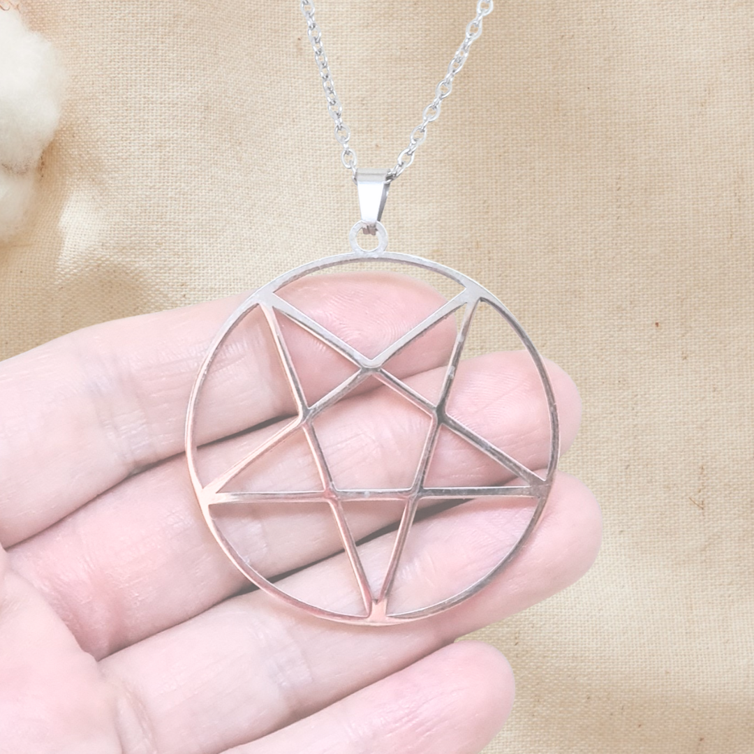 Pendentif Pentacle en acier inoxydable