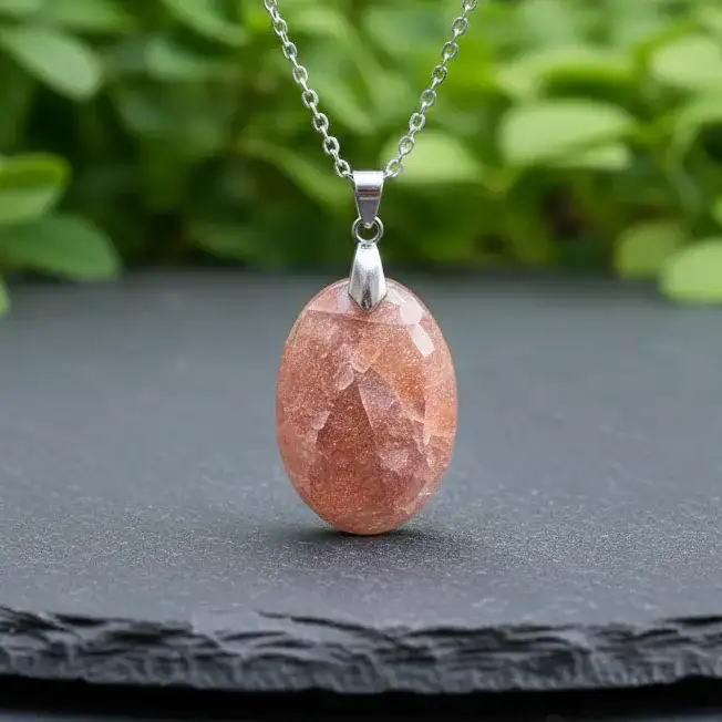 Pendentif en Pierre de Soleil (PE1907 - 1)