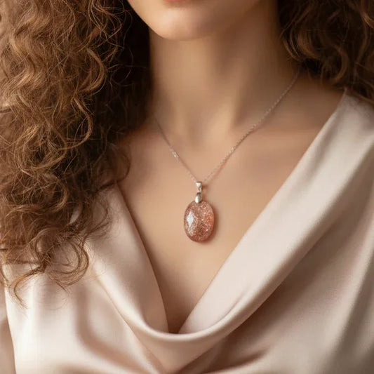 Pendentif en Pierre de Soleil (PE1907-1)