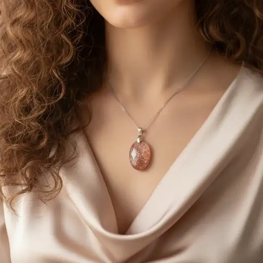 Pendentif en Pierre de Soleil (PE1907 - 1)