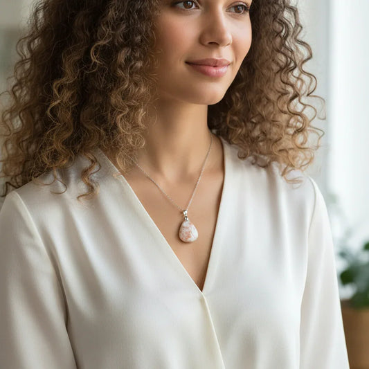 Pendentif en Pierre de Soleil (PE1016)