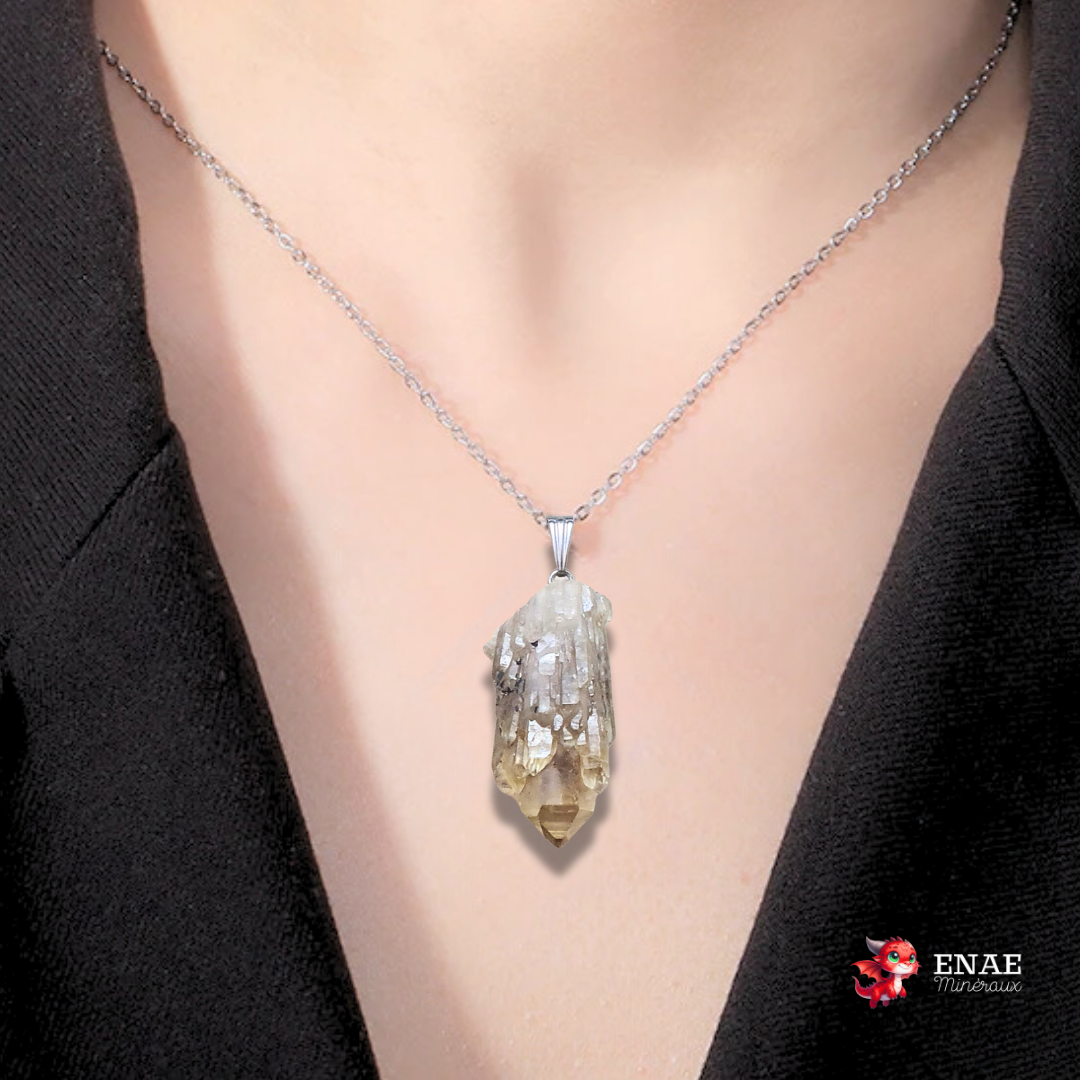 Pendentif en pointe de Citrine brute (PE2068)
