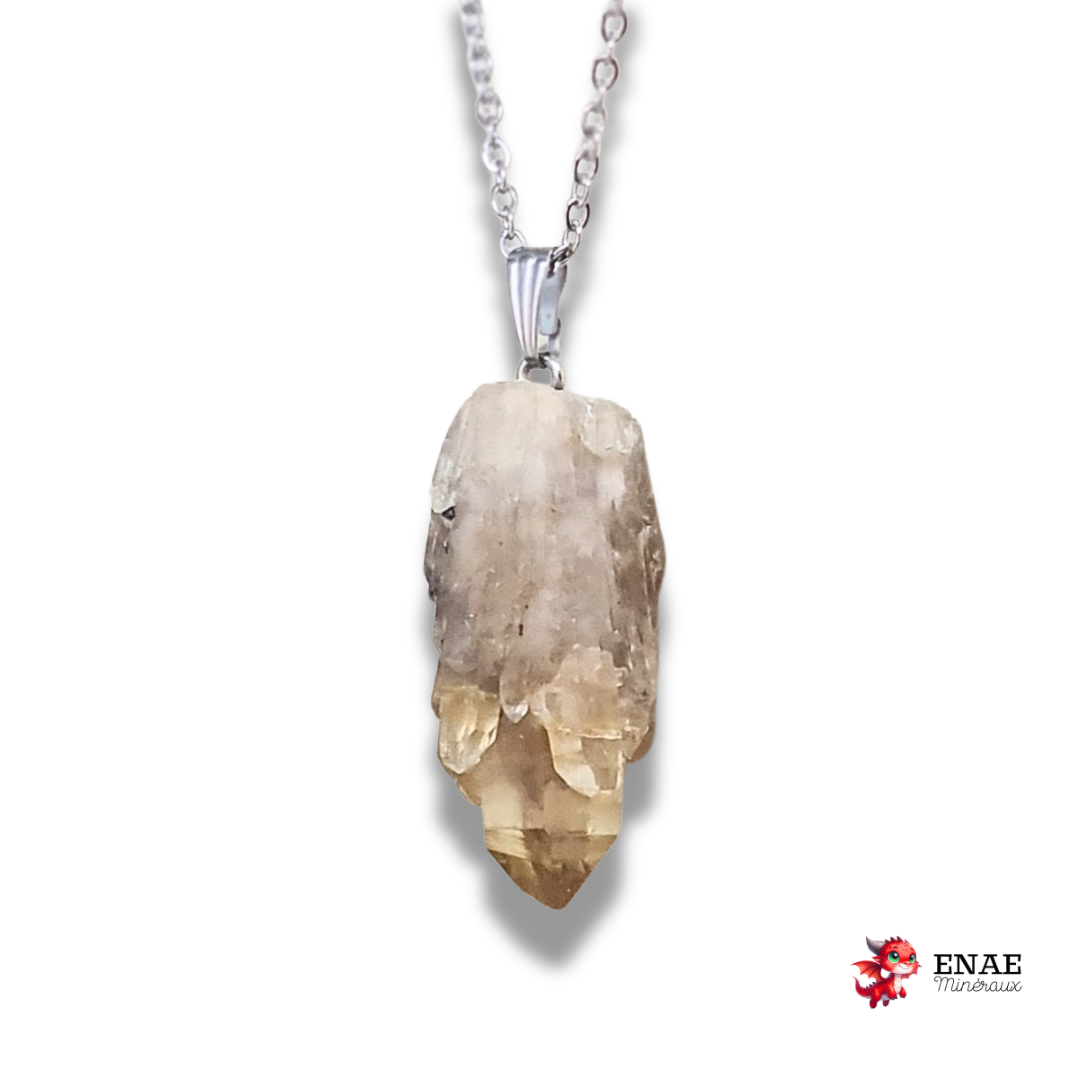Pendentif en pointe de Citrine brute (PE2068)