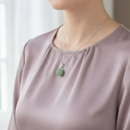 Pendentif en Prehnite brute (PE2097-1)