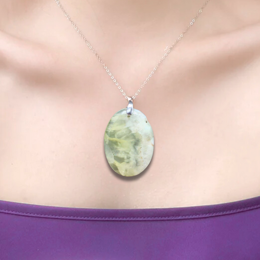 Pendentif en Prehnite (PE1038)