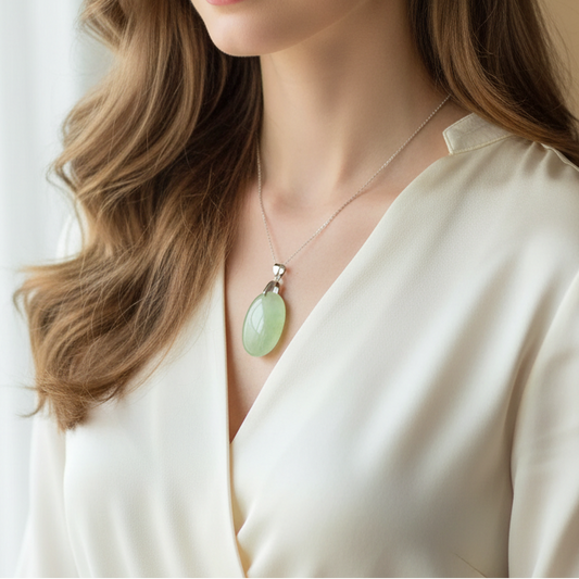 Pendentif en Prehnite (PE2071) - ENAE Minéraux