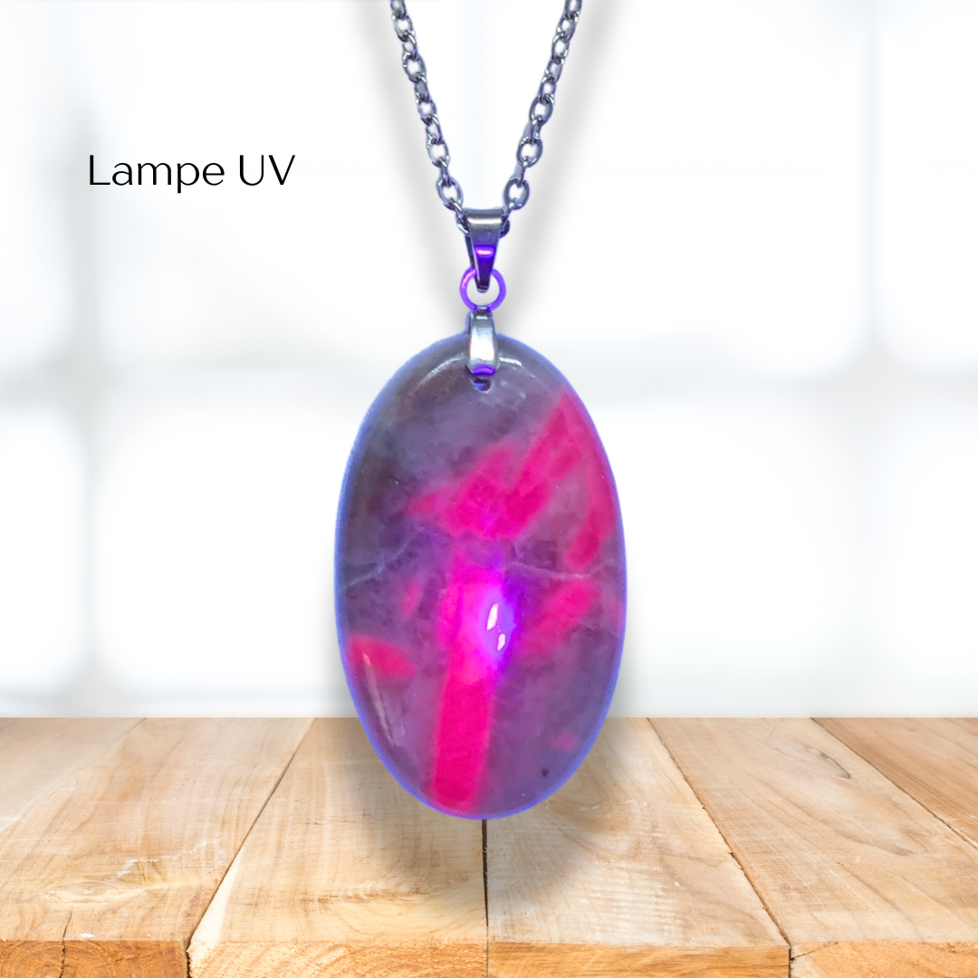 Pendentif en Rubis et Sillimanite (PE2084) - ENAE Minéraux