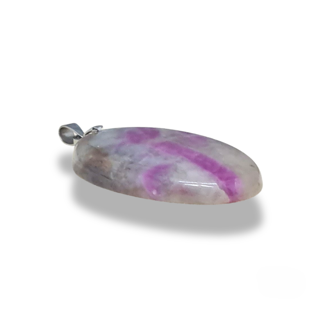 Pendentif en Rubis et Sillimanite (PE2084) - ENAE Minéraux
