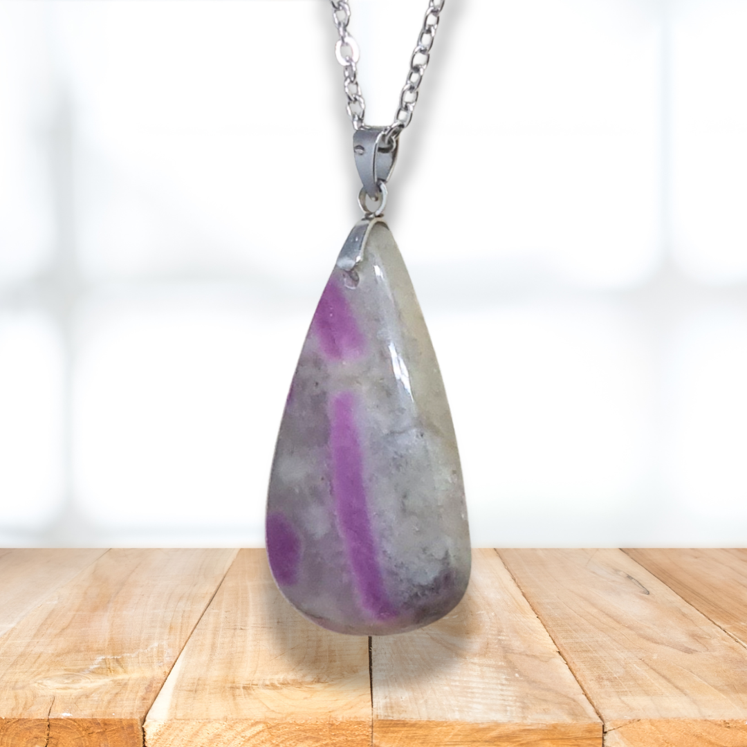 Pendentif en Rubis et Sillimanite (PE2086) - ENAE Minéraux